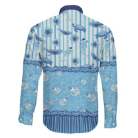 Hawaii Christmas In July Family Matching Puletasi and Hawaiian Shirt Sky Blue Mele Kalikimaka Sea Animals