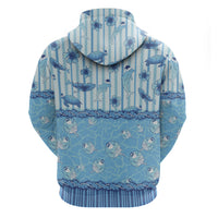 Hawaii Christmas In July Hoodie Sky Blue Mele Kalikimaka Sea Animals