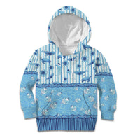 Hawaii Christmas In July Kid Hoodie Sky Blue Mele Kalikimaka Sea Animals