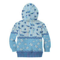 Hawaii Christmas In July Kid Hoodie Sky Blue Mele Kalikimaka Sea Animals