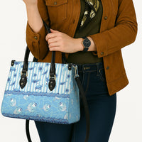 Hawaii Christmas In July Leather Bag Sky Blue Mele Kalikimaka Sea Animals