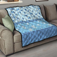 Hawaii Christmas In July Quilt Sky Blue Mele Kalikimaka Sea Animals