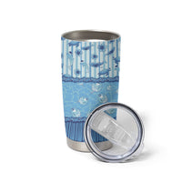 Hawaii Christmas In July Tumbler Cup Sky Blue Mele Kalikimaka Sea Animals