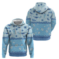 Hawaii Christmas In July Zip Hoodie Sky Blue Mele Kalikimaka Sea Animals