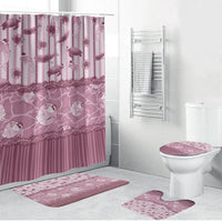 Hawaii Christmas In July Bathroom Set Dusty Pink Mele Kalikimaka Sea Animals