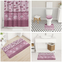 Hawaii Christmas In July Bathroom Set Dusty Pink Mele Kalikimaka Sea Animals
