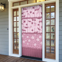 Hawaii Christmas In July Door Cover Dusty Pink Mele Kalikimaka Sea Animals