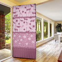 Hawaii Christmas In July Door Cover Dusty Pink Mele Kalikimaka Sea Animals