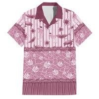 Hawaii Christmas In July Family Matching Puletasi and Hawaiian Shirt Dusty Pink Mele Kalikimaka Sea Animals