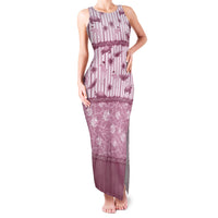 Hawaii Christmas In July Family Matching Tank Maxi Dress and Hawaiian Shirt Dusty Pink Mele Kalikimaka Sea Animals