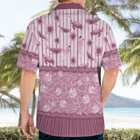 Hawaii Christmas In July Hawaiian Shirt Dusty Pink Mele Kalikimaka Sea Animals