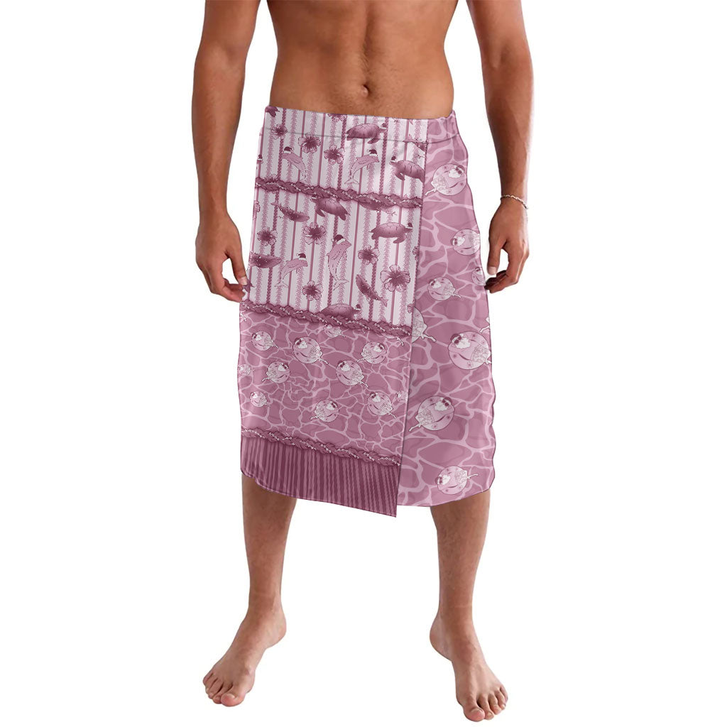 Hawaii Christmas In July Lavalava Dusty Pink Mele Kalikimaka Sea Animals