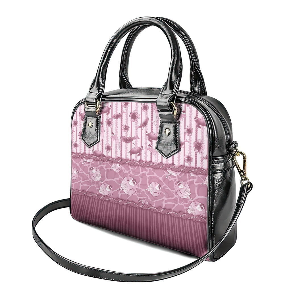 Hawaii Christmas In July Shoulder Handbag Dusty Pink Mele Kalikimaka Sea Animals
