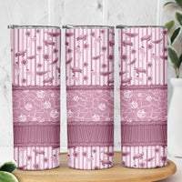 Hawaii Christmas In July Skinny Tumbler Dusty Pink Mele Kalikimaka Sea Animals