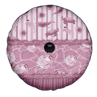 Hawaii Christmas In July Spare Tire Cover Dusty Pink Mele Kalikimaka Sea Animals