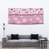Hawaii Christmas In July Tapestry Dusty Pink Mele Kalikimaka Sea Animals