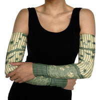 Hawaii Christmas In July Arm Sleeves Olive Green Mele Kalikimaka Sea Animals