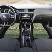 Hawaii Christmas In July Car Mats Olive Green Mele Kalikimaka Sea Animals