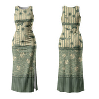 Hawaii Christmas In July Couples Matching Tank Maxi Dress and Hawaiian Shirt Olive Green Mele Kalikimaka Sea Animals DT05 - Polynesian Pride