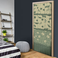 Hawaii Christmas In July Door Cover Olive Green Mele Kalikimaka Sea Animals