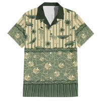 Hawaii Christmas In July Family Matching Mermaid Dress and Hawaiian Shirt Olive Green Mele Kalikimaka Sea Animals