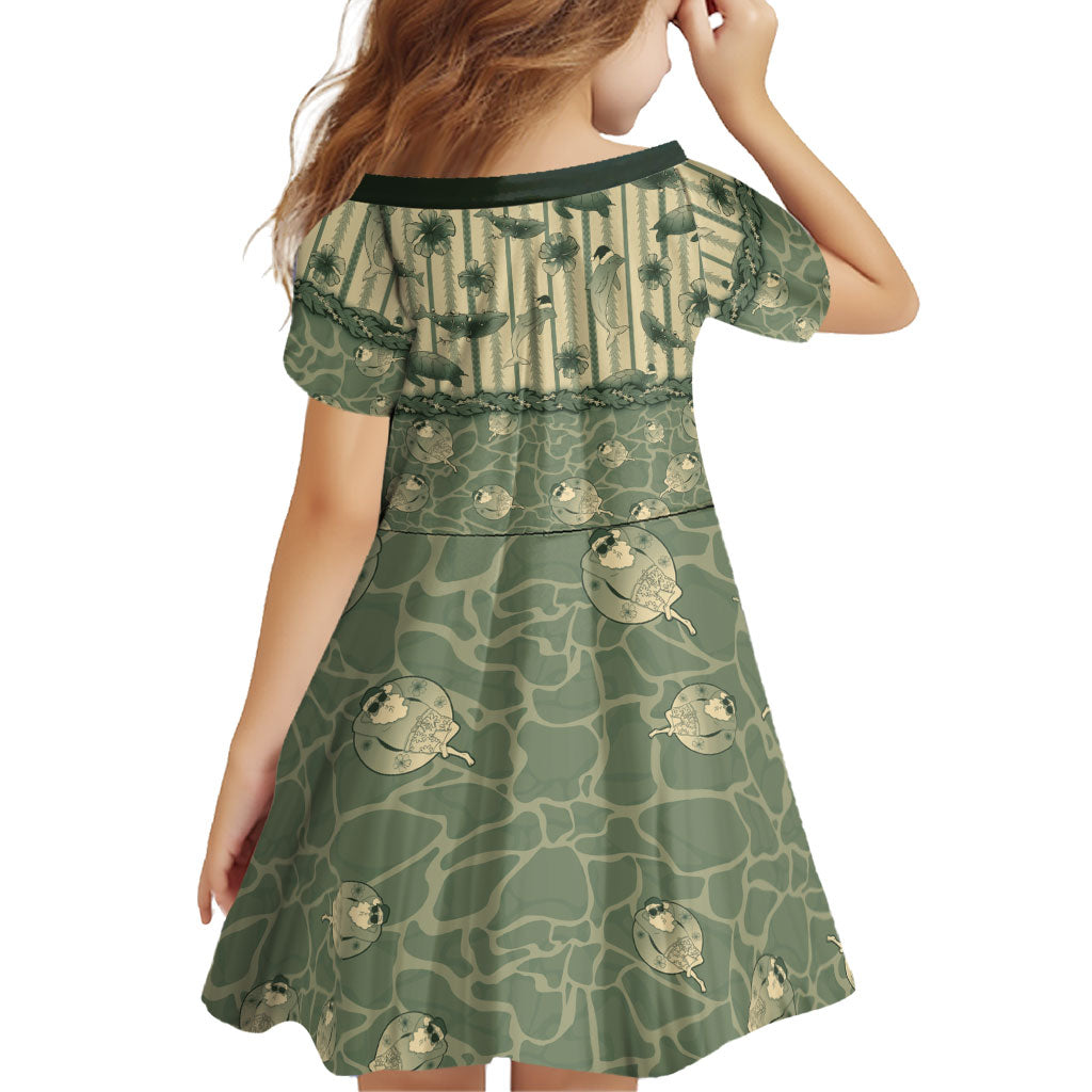 Hawaii Christmas In July Family Matching Puletasi and Hawaiian Shirt Olive Green Mele Kalikimaka Sea Animals