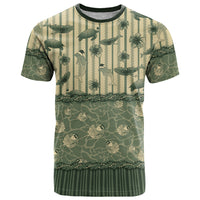 Hawaii Christmas In July T Shirt Olive Green Mele Kalikimaka Sea Animals