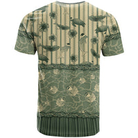 Hawaii Christmas In July T Shirt Olive Green Mele Kalikimaka Sea Animals