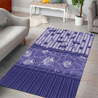 Hawaii Christmas In July Area Rug Amethyst Purple Mele Kalikimaka Sea Animals