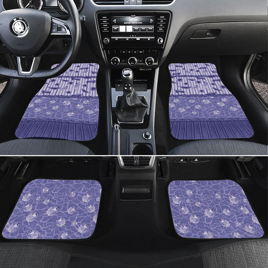 Hawaii Christmas In July Car Mats Amethyst Purple Mele Kalikimaka Sea Animals