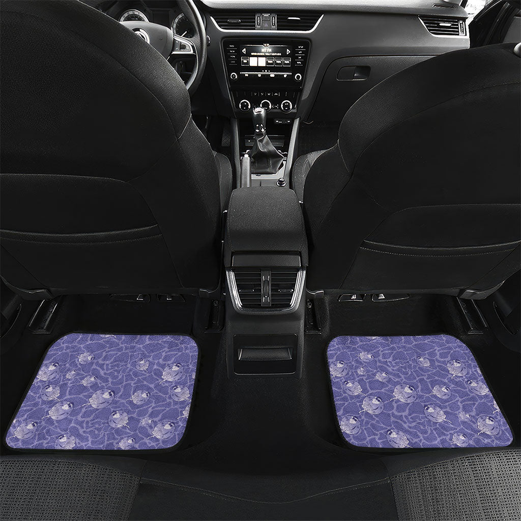 Hawaii Christmas In July Car Mats Amethyst Purple Mele Kalikimaka Sea Animals