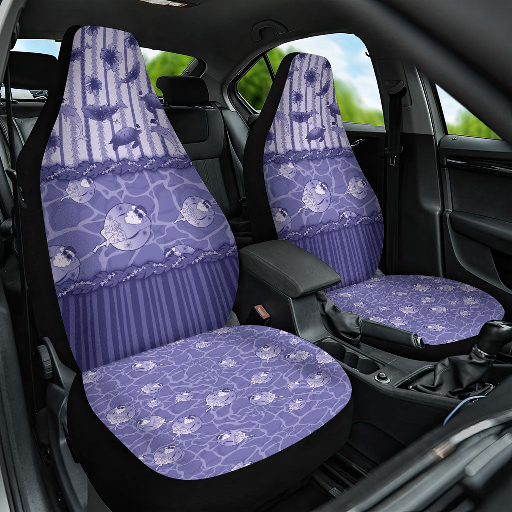 Hawaii Christmas In July Car Seat Cover Amethyst Purple Mele Kalikimaka Sea Animals