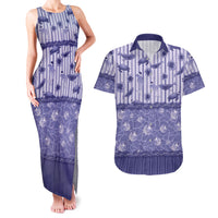 Hawaii Christmas In July Couples Matching Tank Maxi Dress and Hawaiian Shirt Amethyst Purple Mele Kalikimaka Sea Animals
