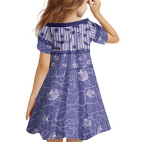 Hawaii Christmas In July Family Matching Off The Shoulder Long Sleeve Dress and Hawaiian Shirt Amethyst Purple Mele Kalikimaka Sea Animals