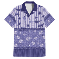 Hawaii Christmas In July Family Matching Off Shoulder Maxi Dress and Hawaiian Shirt Amethyst Purple Mele Kalikimaka Sea Animals