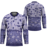 Hawaii Christmas In July Hockey Jersey Amethyst Purple Mele Kalikimaka Sea Animals