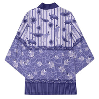 Hawaii Christmas In July Kimono Amethyst Purple Mele Kalikimaka Sea Animals