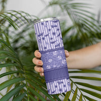 Hawaii Christmas In July Skinny Tumbler Amethyst Purple Mele Kalikimaka Sea Animals