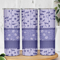 Hawaii Christmas In July Skinny Tumbler Amethyst Purple Mele Kalikimaka Sea Animals