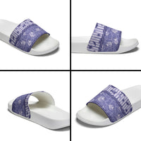 Hawaii Christmas In July Slide Sandals Amethyst Purple Mele Kalikimaka Sea Animals
