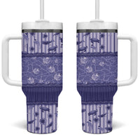 Hawaii Christmas In July Tumbler With Handle Amethyst Purple Mele Kalikimaka Sea Animals