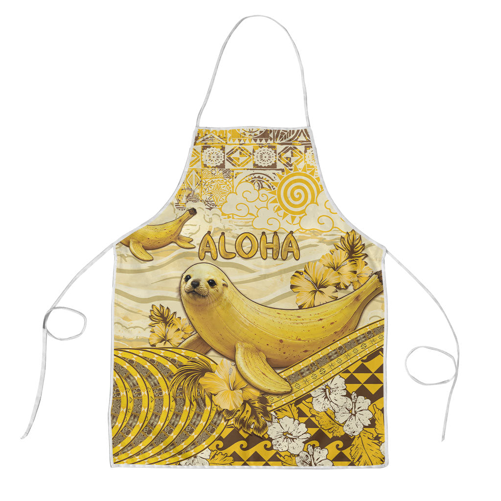 Hawaii Banana Seal Apron Ilio Holo I Ka Uaua Aloha