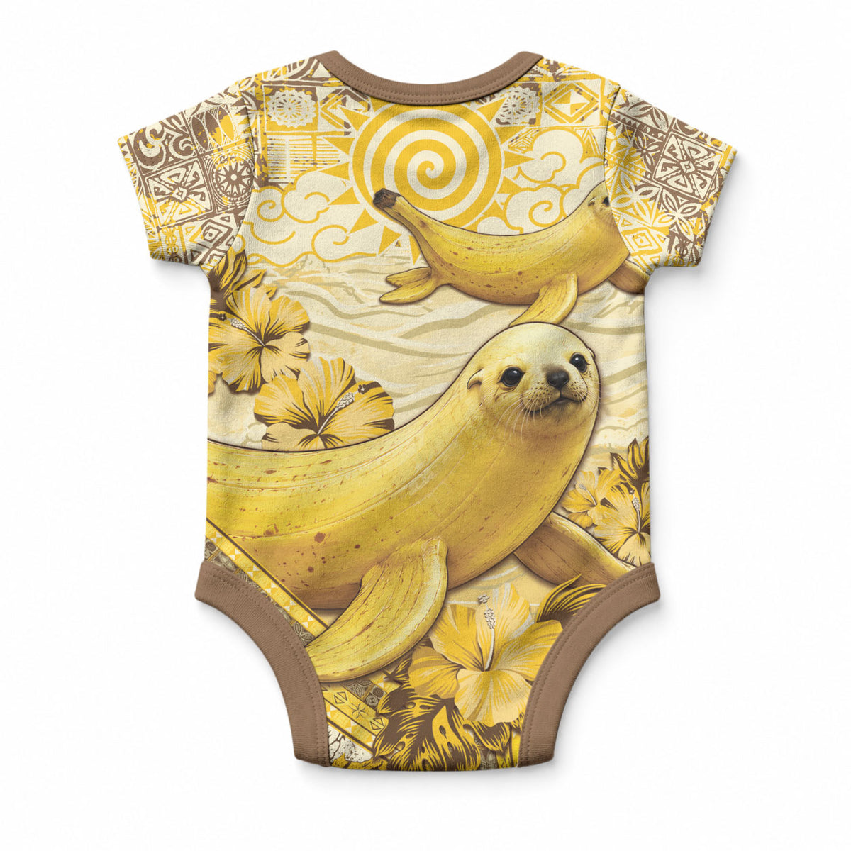 Hawaii Banana Seal Baby Onesie Ilio Holo I Ka Uaua Aloha