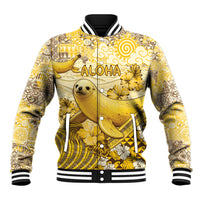 Hawaii Banana Seal Baseball Jacket Ilio Holo I Ka Uaua Aloha