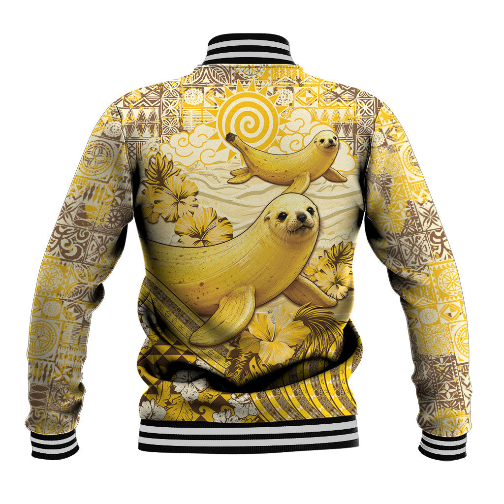 Hawaii Banana Seal Baseball Jacket Ilio Holo I Ka Uaua Aloha