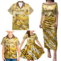 Hawaii Banana Seal Family Matching Puletasi and Hawaiian Shirt Ilio Holo I Ka Uaua Aloha