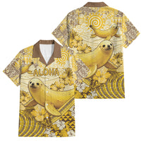 Hawaii Banana Seal Family Matching Puletasi and Hawaiian Shirt Ilio Holo I Ka Uaua Aloha