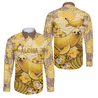 Hawaii Banana Seal Family Matching Puletasi and Hawaiian Shirt Ilio Holo I Ka Uaua Aloha