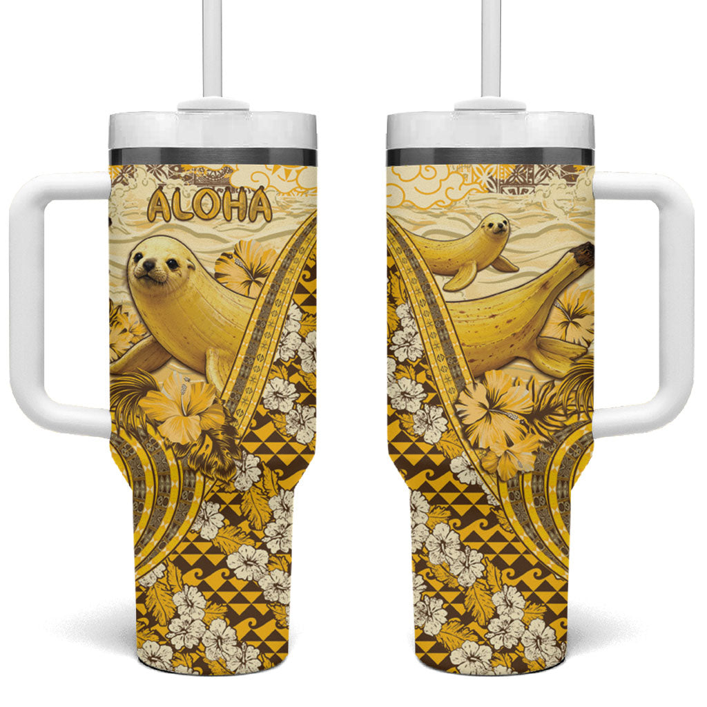 Hawaii Banana Seal Tumbler With Handle Ilio Holo I Ka Uaua Aloha