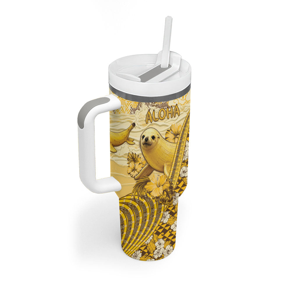 Hawaii Banana Seal Tumbler With Handle Ilio Holo I Ka Uaua Aloha